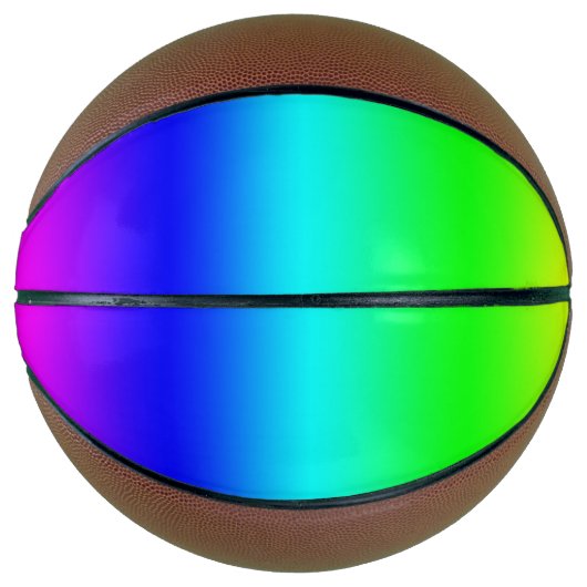 Diagonal Rainbow Gradient Basketball (Vorderseite)