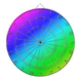 Diagonal Rainbow Gradient Blue to Green Dartscheibe (vorne)