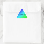 Diagonal Rainbow Gradient Blue to Green Dreieckiger Aufkleber (Tasche)