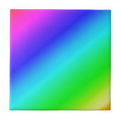 Diagonal Rainbow Gradient Blue to Green Fliese (Vorderseite)