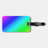 Diagonal Rainbow Gradient Blue to Green Gepäckanhänger (Rückseite horizontal)