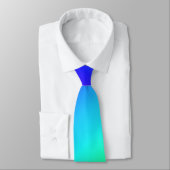 Diagonal Rainbow Gradient Blue to Green Krawatte (Gebunden)
