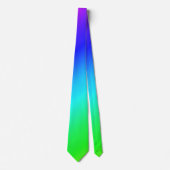 Diagonal Rainbow Gradient Blue to Green Krawatte (Vorderseite)