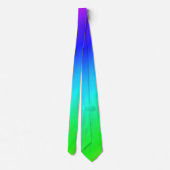 Diagonal Rainbow Gradient Blue to Green Krawatte (Rückseite)