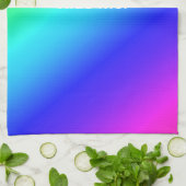 Diagonal Rainbow Gradient Blue to Green Küchentuch (Gefaltet)