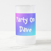 Diagonal Rainbow Gradient Blue to Green Mattglas Bierglas (Mittel)