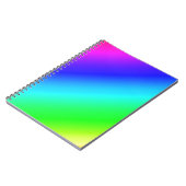 Diagonal Rainbow Gradient Blue to Green Notizblock (Linke Seite)