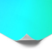 Diagonal Rainbow Gradient Blue to Green Poster (Ecke)