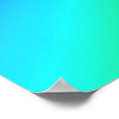 Diagonal Rainbow Gradient Blue to Green Poster (Ecke)