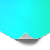 Diagonal Rainbow Gradient Blue to Green Poster (Ecke)