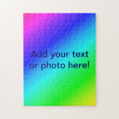 Diagonal Rainbow Gradient Blue to Green Puzzle (Vertikal)