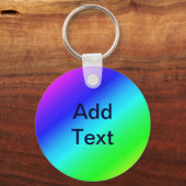 Diagonal Rainbow Gradient Blue to Green Schlüsselanhänger (Vorderseite)