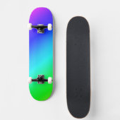 Diagonal Rainbow Gradient Blue to Green Skateboard (Vorne)