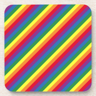 Diagonal Rainbow Pattern Getränkeuntersetzer
