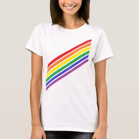 Diagonal Rainbow Shirt (Vorderseite)