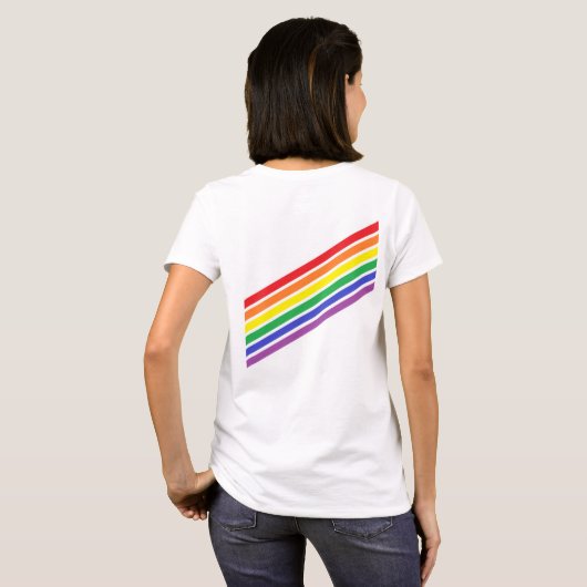 Diagonal Rainbow Shirt (Schwarz voll)