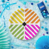 Diagonal Rainbow Stripes Party Pappteller (Party)