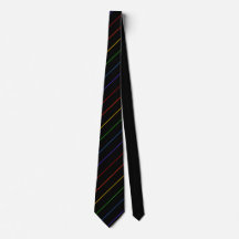Diagonal Rainbow Thin Stripe Black