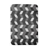 Diagonal Rectangles Black Dark Gray Badematte (Vorderseite Vertikal)