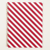 Diagonal red and white stripes pattern planer (Vorderseite)