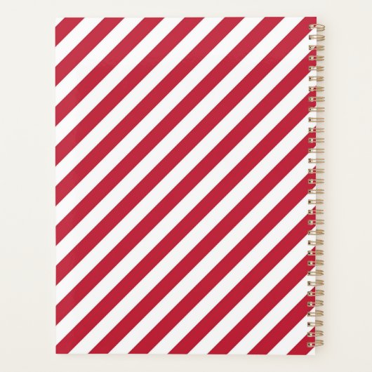 Diagonal red and white stripes pattern planer (Rückseite)