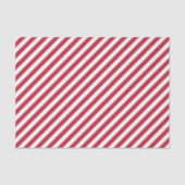 Diagonal red and white stripes pattern seidenpapier (Vorderseite)