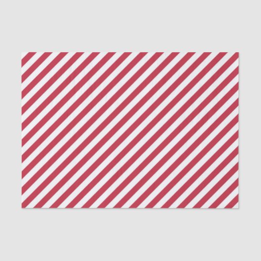 Diagonal red and white stripes pattern seidenpapier (Vorderseite)
