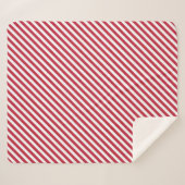 Diagonal red and white stripes pattern sherpadecke (Vorderseite (Horizontal))