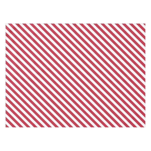 Diagonal red and white stripes pattern tischdecke (Vorderseite (Horizontal))