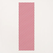 Diagonal red and white stripes pattern yogamatte (Vorderseite)