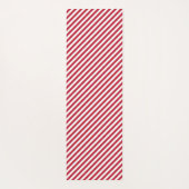 Diagonal red and white stripes pattern yogamatte (Rückseite)