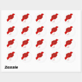 Diagonal Red Bow Sticker (Blatt)