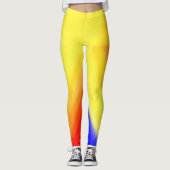 Diagonal Red Yellow Blue Waves Leggings (Vorderseite)
