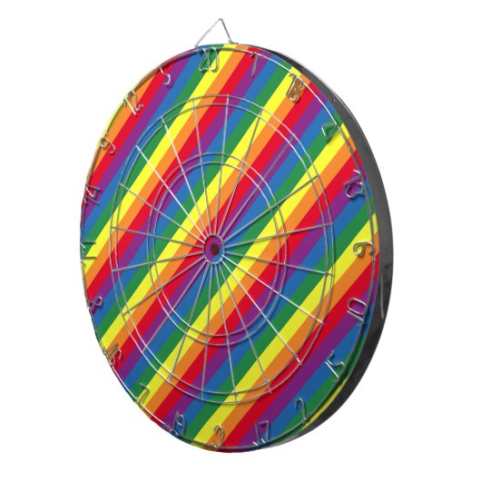 Diagonal-Regenbogenmuster Dartscheibe (Vorderseite rechts)
