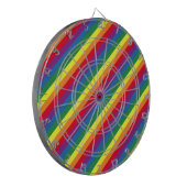 Diagonal-Regenbogenmuster Dartscheibe (Vorderseite Links)