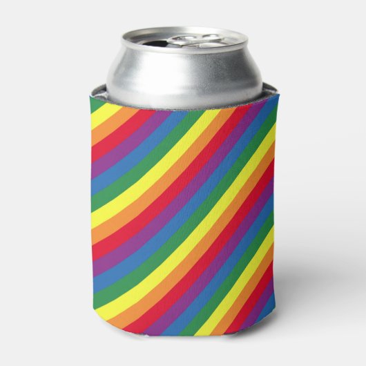 Diagonal-Regenbogenmuster Dosenkühler (Kanne Vorderseite)
