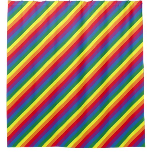 Diagonal-Regenbogenmuster Duschvorhang (Vorderseite)