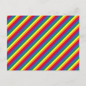 Diagonal-Regenbogenmuster Feiertagspostkarte (Vorderseite)