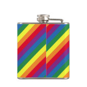 Diagonal-Regenbogenmuster Flachmann (Rückseite)