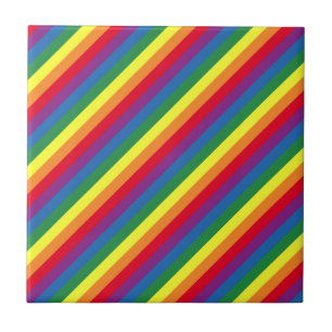 Diagonal-Regenbogenmuster Fliese