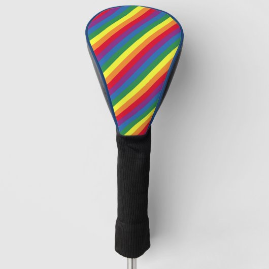 Diagonal-Regenbogenmuster Golf Headcover (Vorderseite)