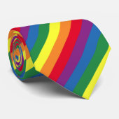 Diagonal-Regenbogenmuster Krawatte (Gerollt)