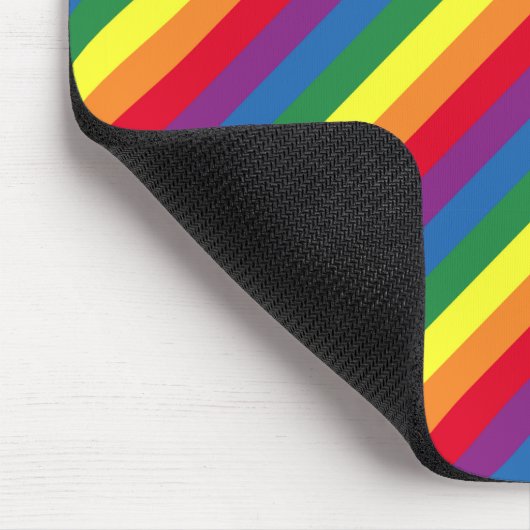 Diagonal-Regenbogenmuster Mousepad (Ecke)