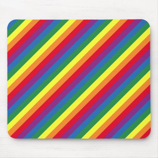 Diagonal-Regenbogenmuster Mousepad (Vorne)