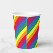 Diagonal-Regenbogenmuster Pappbecher (Rechts)