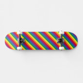 Diagonal-Regenbogenmuster Skateboard (Horizontal)