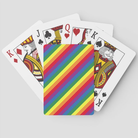 Diagonal-Regenbogenmuster Spielkarten (Rückseite)