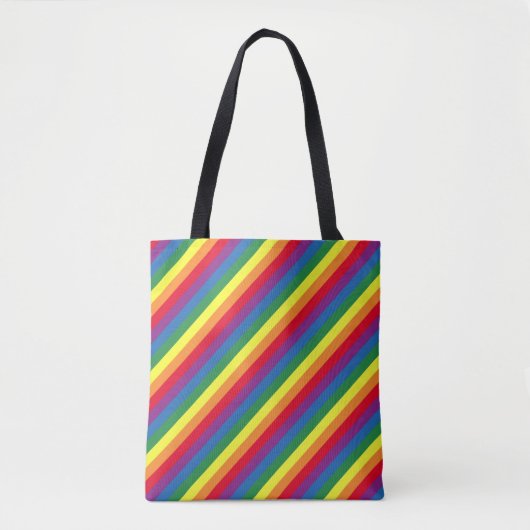 Diagonal-Regenbogenmuster Tasche (Vorderseite)