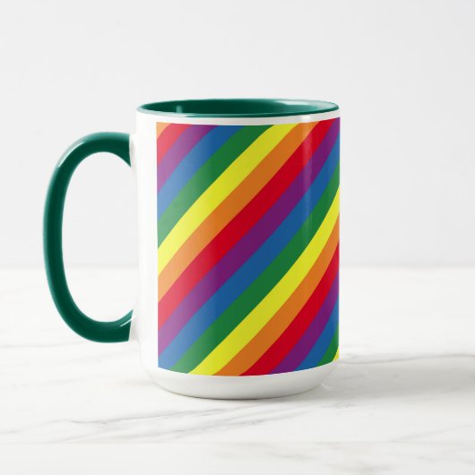 Diagonal-Regenbogenmuster Tasse (Links)