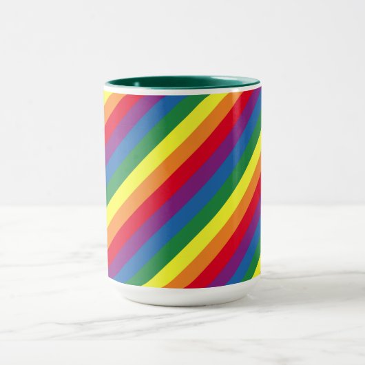 Diagonal-Regenbogenmuster Tasse (Zentrum)
